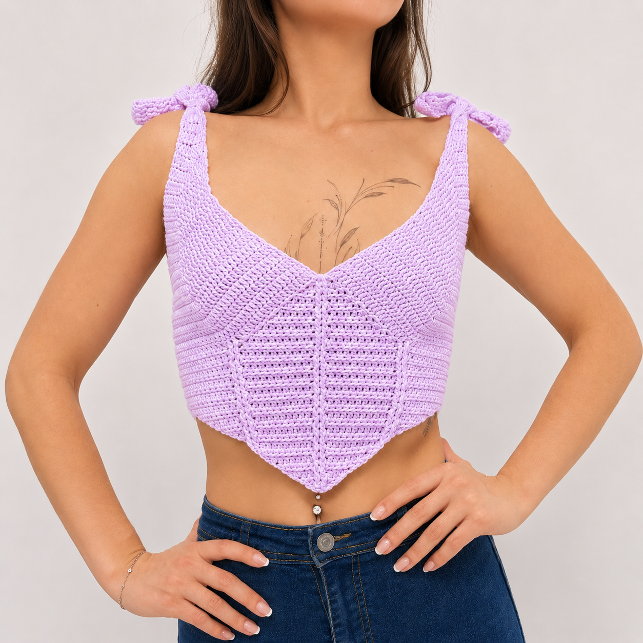 Curves - Crochet Corset Bralette Top