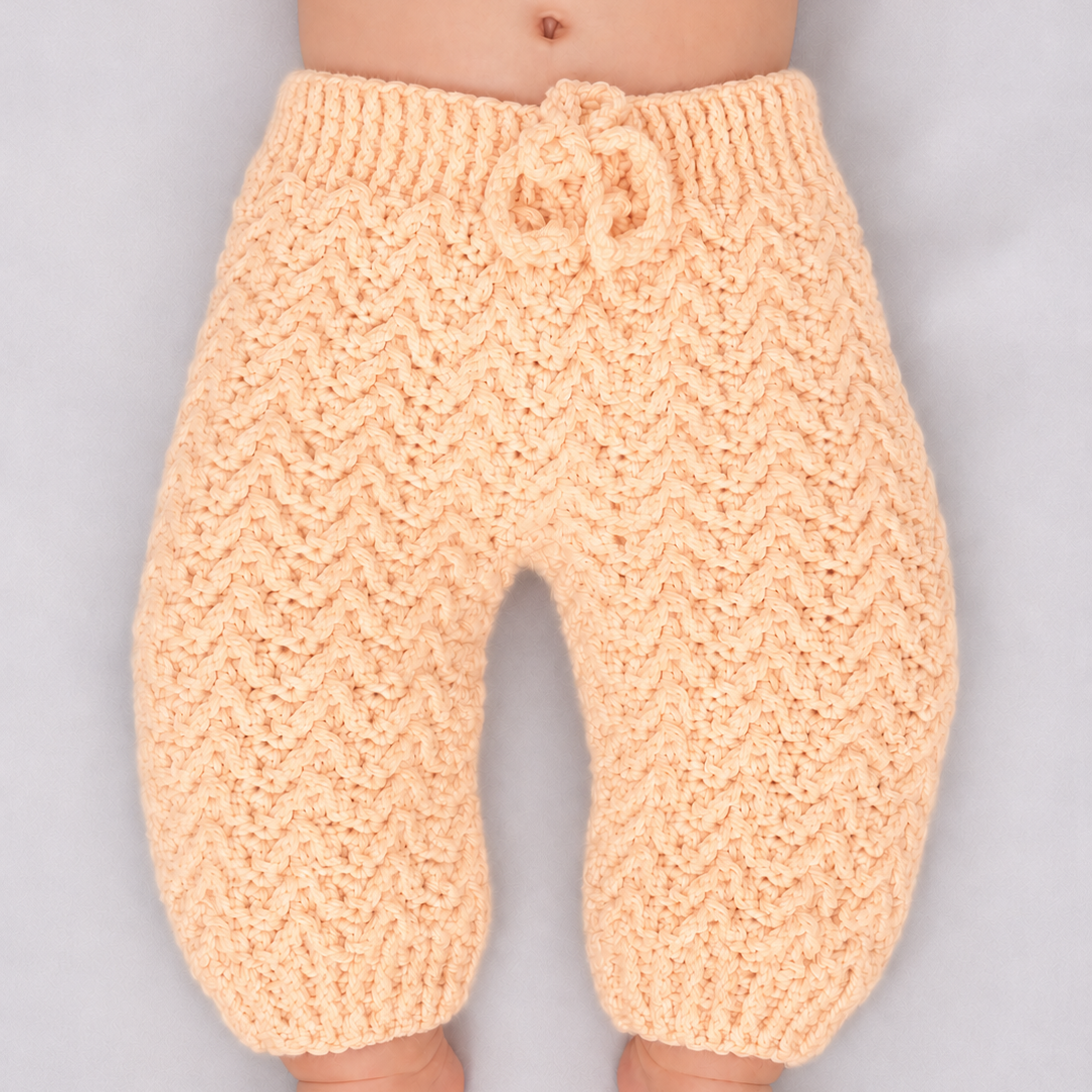 Mini Jogger - Crochet Baby Jogger Pants with Drawstring Waist