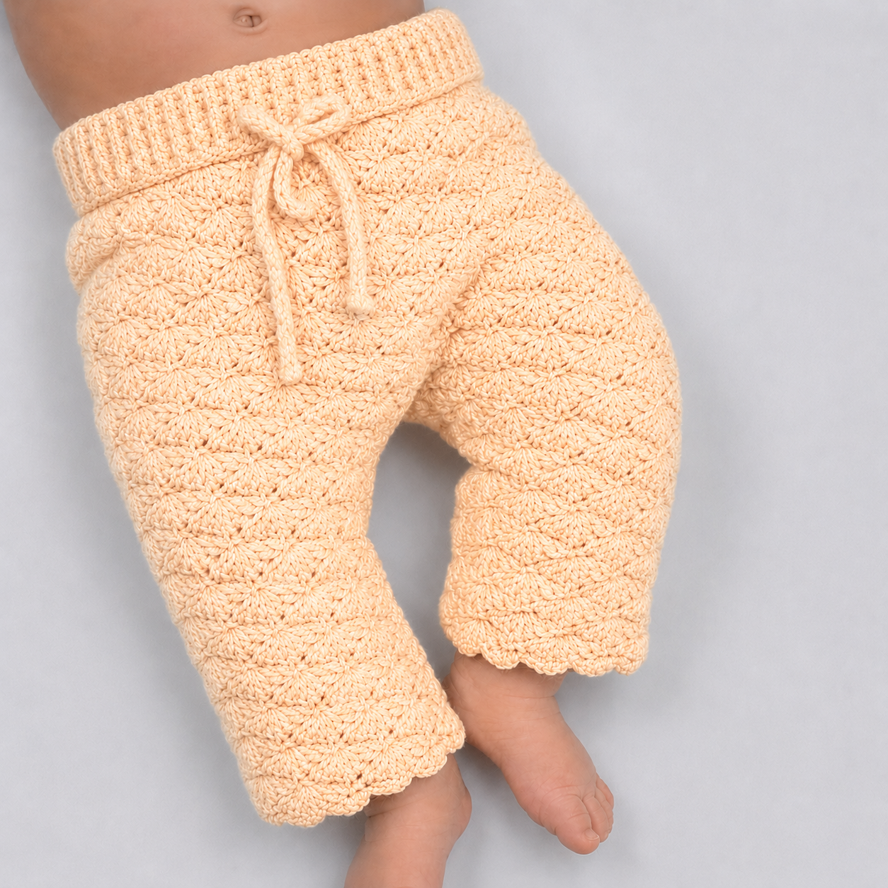 Dapper Little One - Crochet Baby Trousers with Drawstring Waist