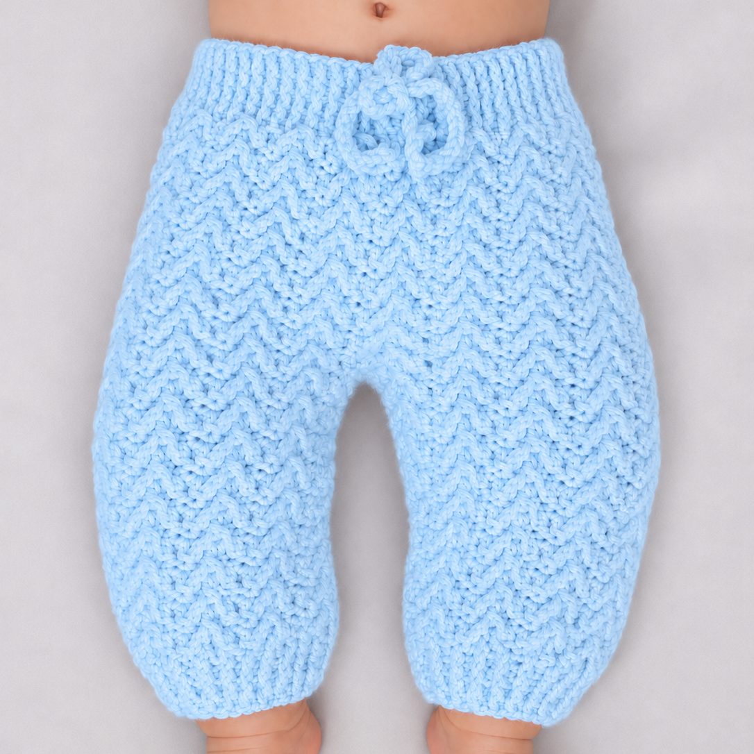 Mini Jogger - Crochet Baby Jogger Pants with Drawstring Waist