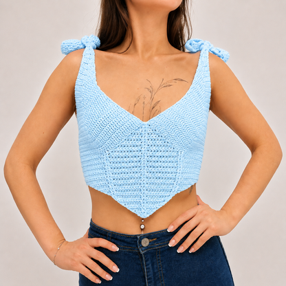 Curves - Crochet Corset Bralette Top
