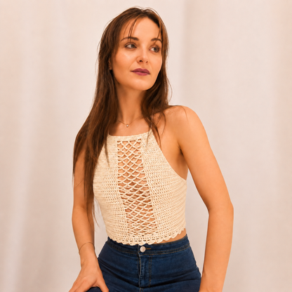 Wild Spirit - Crochet Viper Bralette Halter Top
