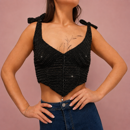 Curves - Crochet Corset Bralette Top