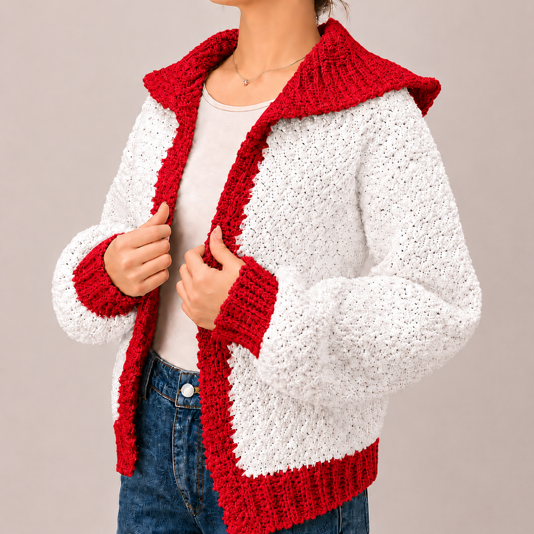 Streetwise - Crochet Bomber Hoodie Cardigan