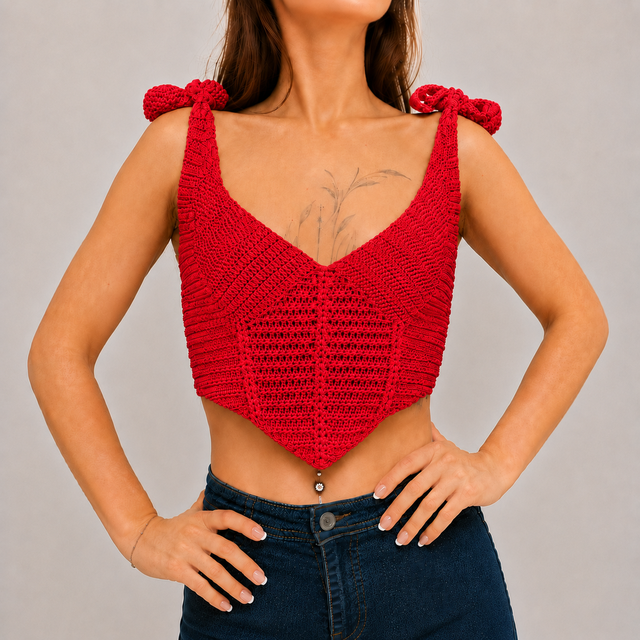 Curves - Crochet Corset Bralette Top