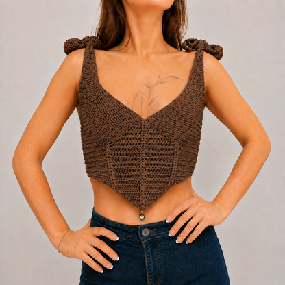 Curves - Crochet Corset Bralette Top