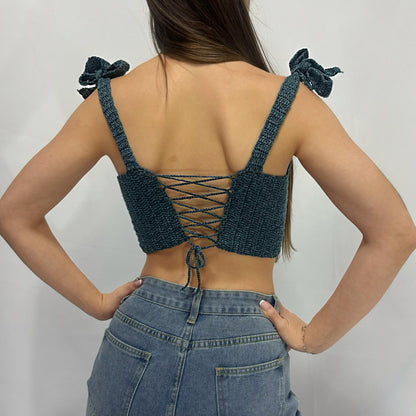 Curves - Crochet Corset Bralette Top