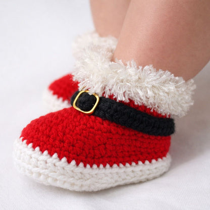 Ho Ho Tiny - Crochet Santa Baby Booties