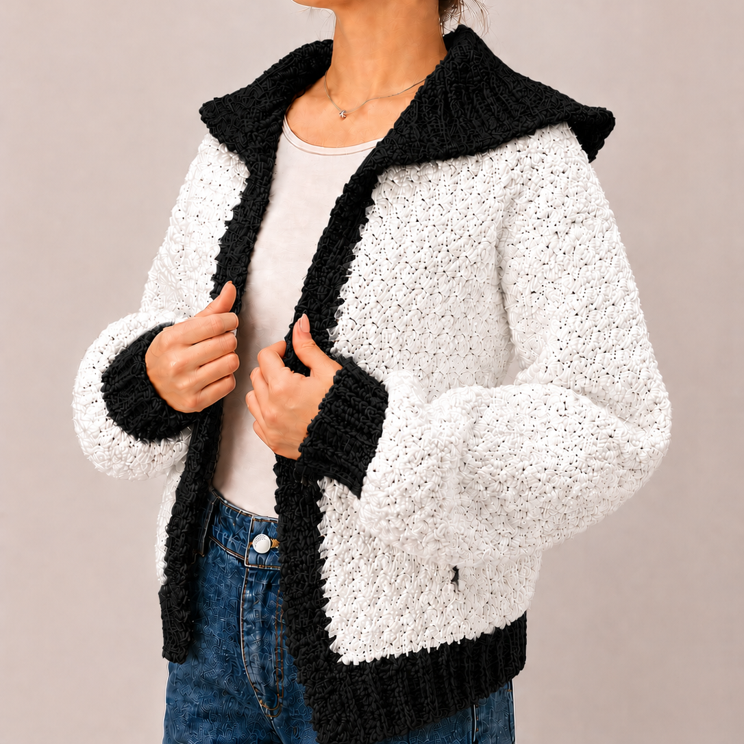 Streetwise - Crochet Bomber Hoodie Cardigan