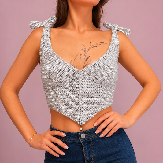 Curves - Crochet Corset Bralette Top