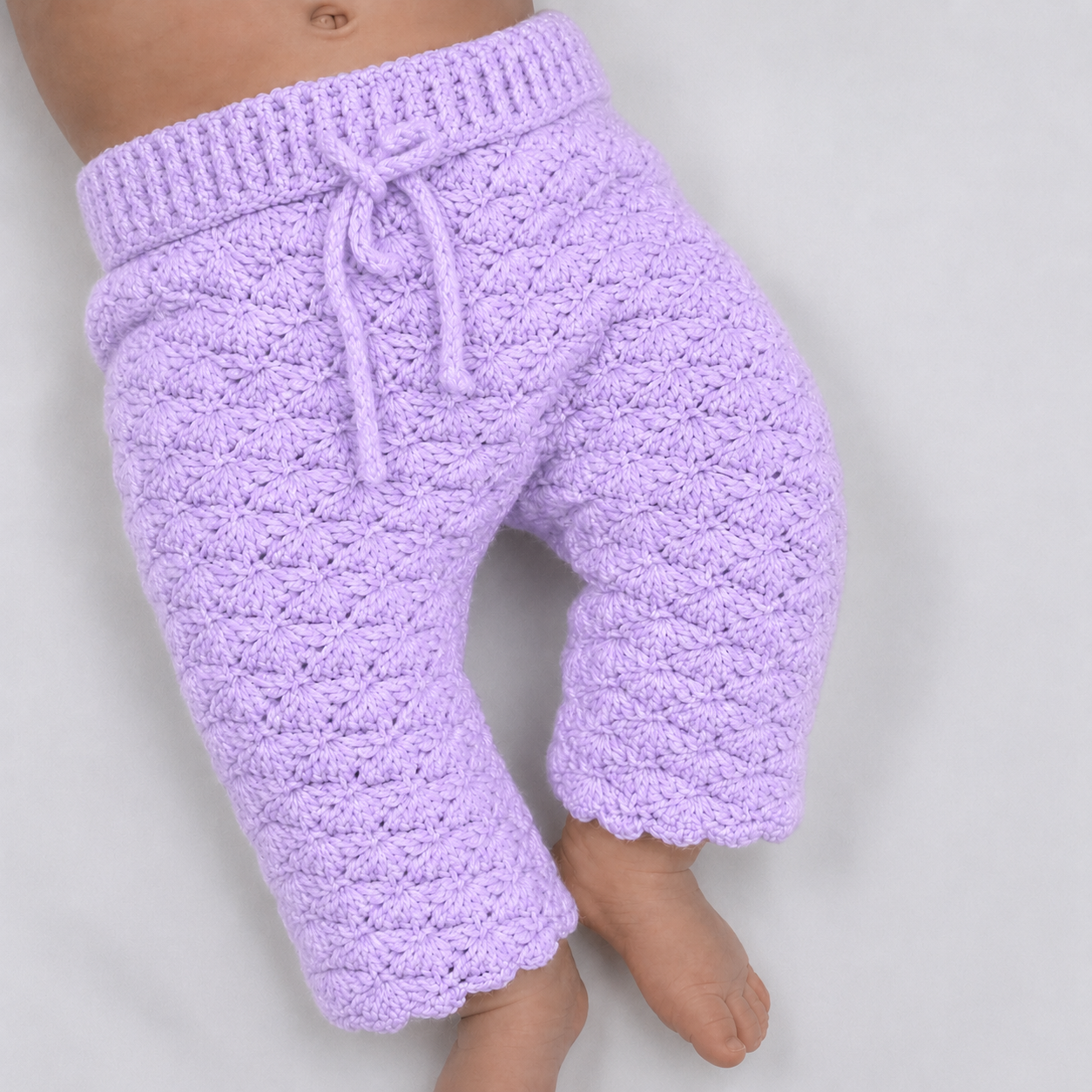 Dapper Little One - Crochet Baby Trousers with Drawstring Waist