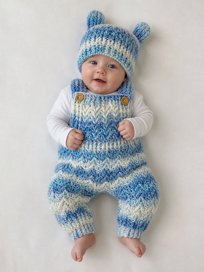 Little Overalls - Crochet Baby Dungarees