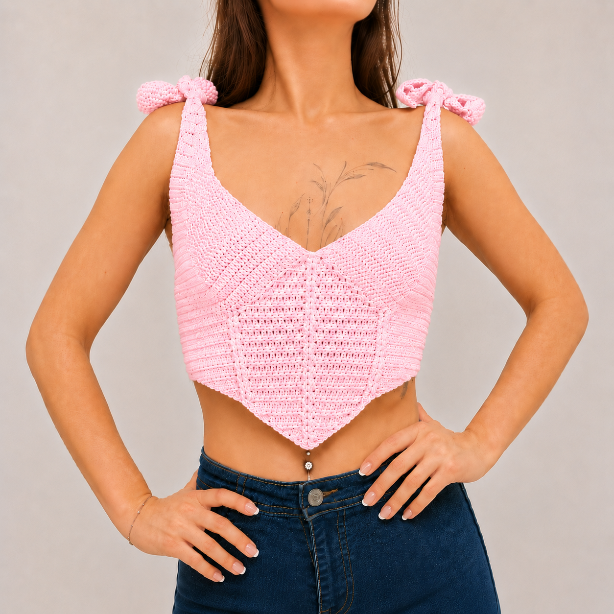 Curves - Crochet Corset Bralette Top