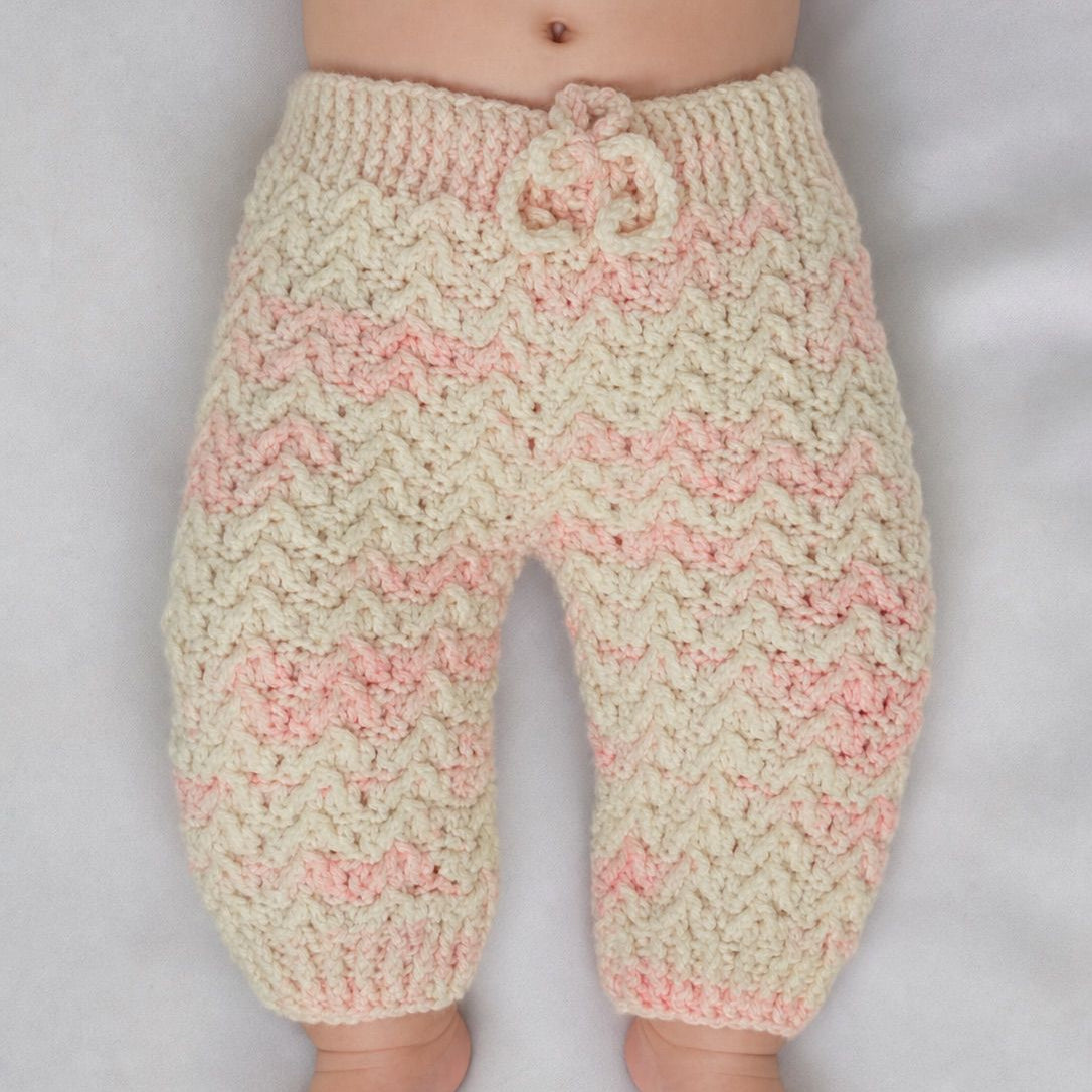 Mini Jogger - Crochet Baby Jogger Pants with Drawstring Waist