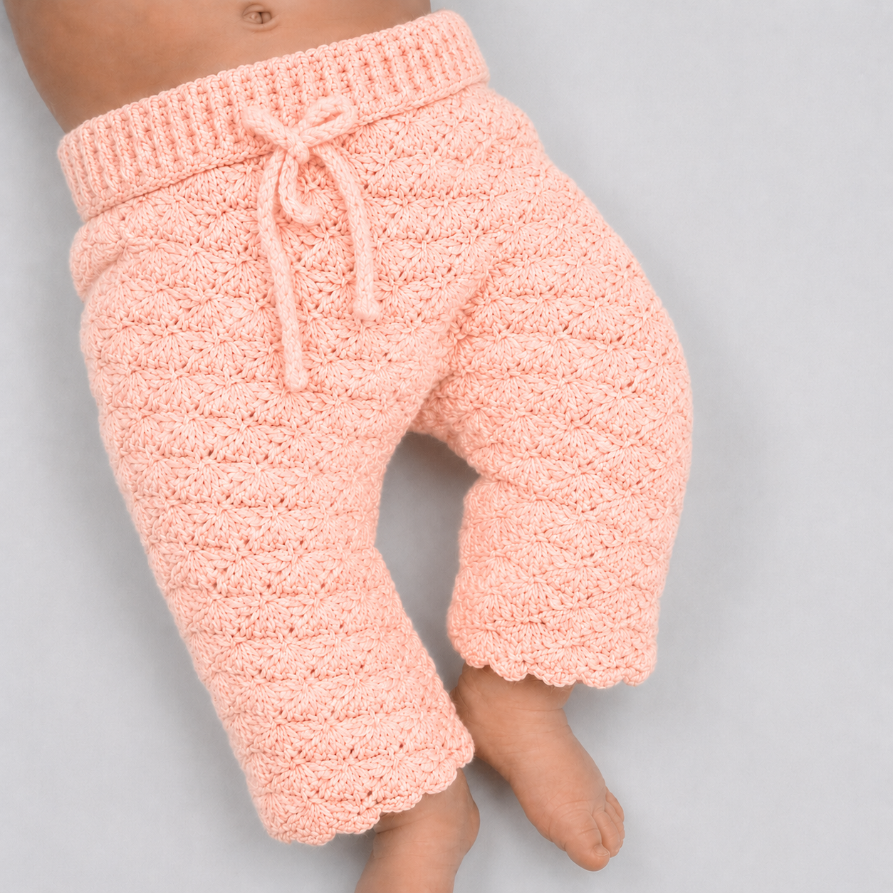 Dapper Little One - Crochet Baby Trousers with Drawstring Waist