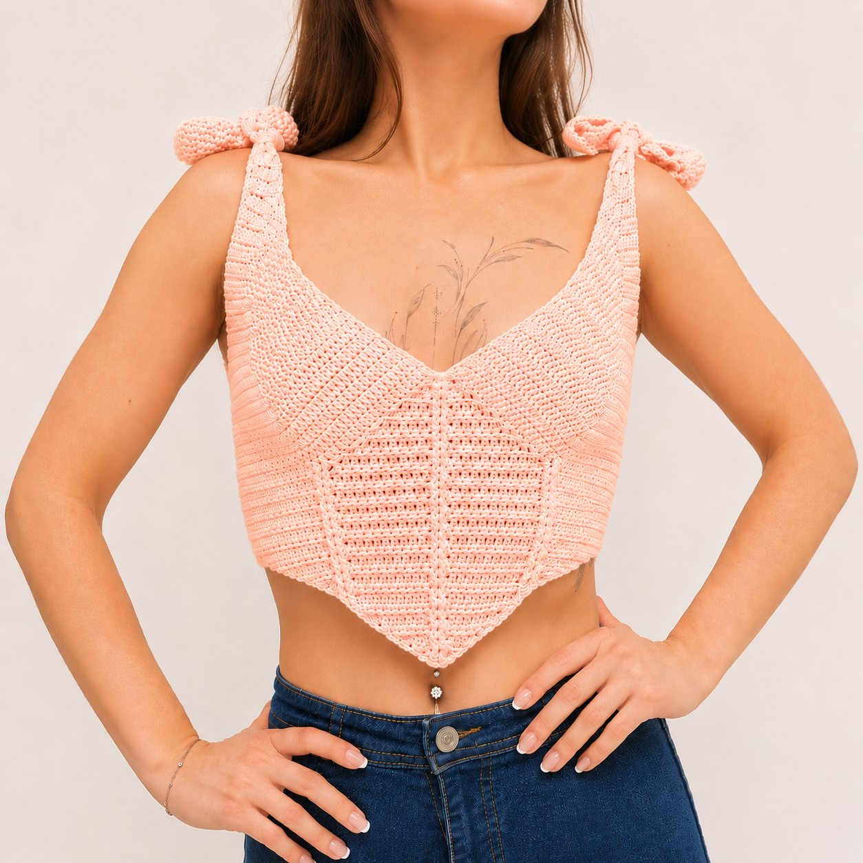 Curves - Crochet Corset Bralette Top