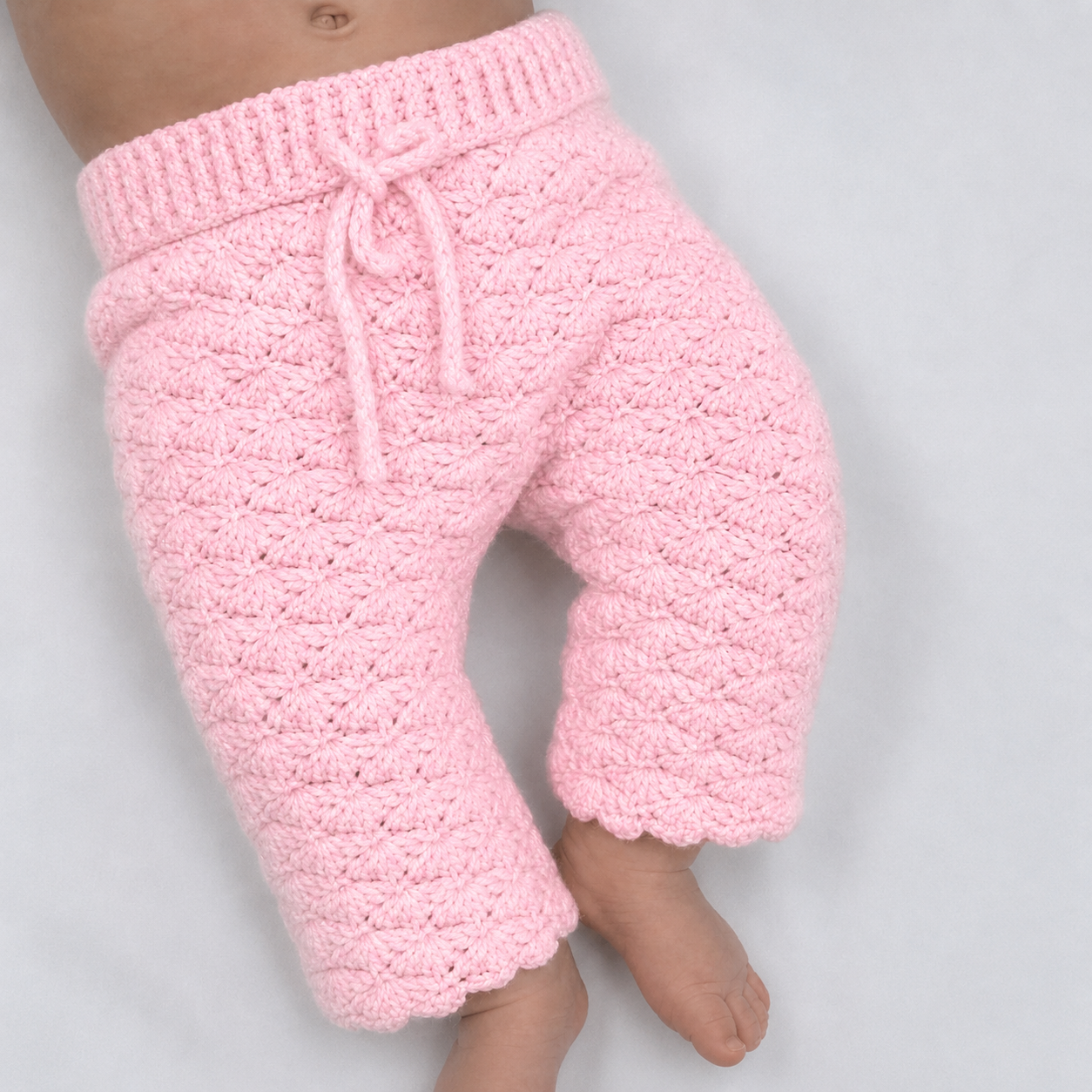 Dapper Little One - Crochet Baby Trousers with Drawstring Waist