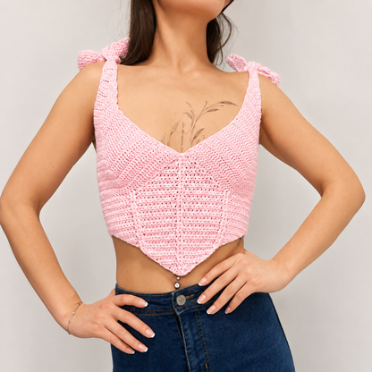 Curves - Crochet Corset Bralette Top