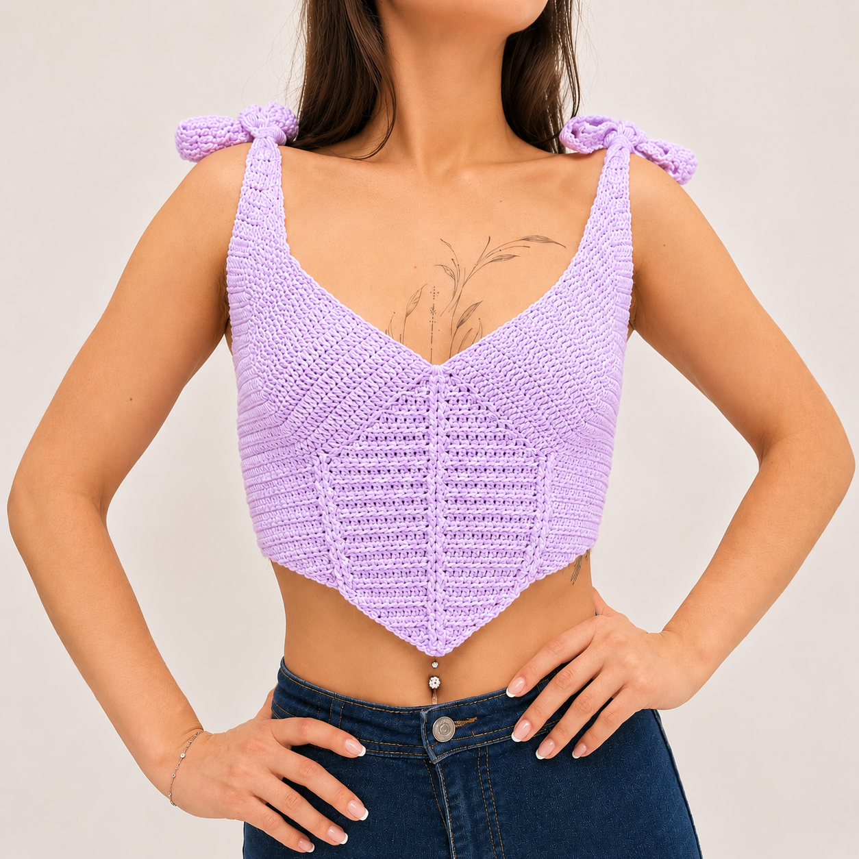 Curves - Crochet Corset Bralette Top