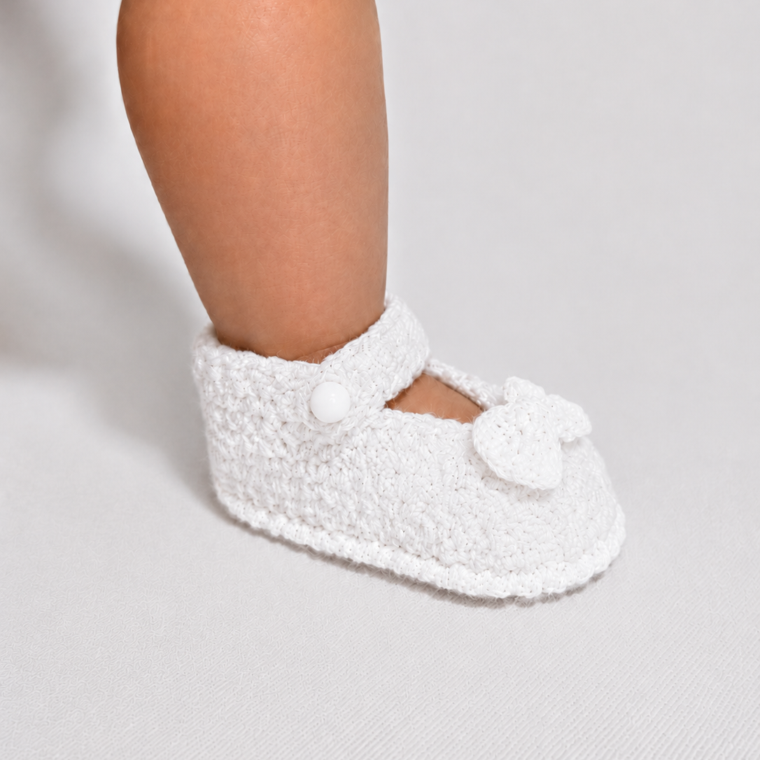Sweet Steps - Crochet Mary Jane Baby Shoes