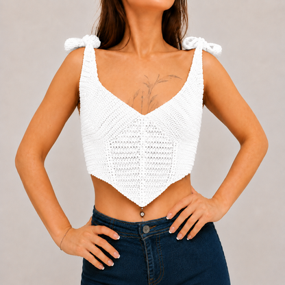 Curves - Crochet Corset Bralette Top
