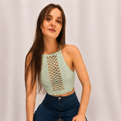 Wild Spirit - Crochet Viper Bralette Halter Top