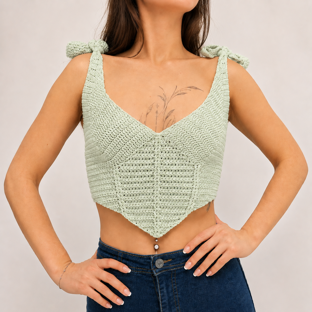 Curves - Crochet Corset Bralette Top