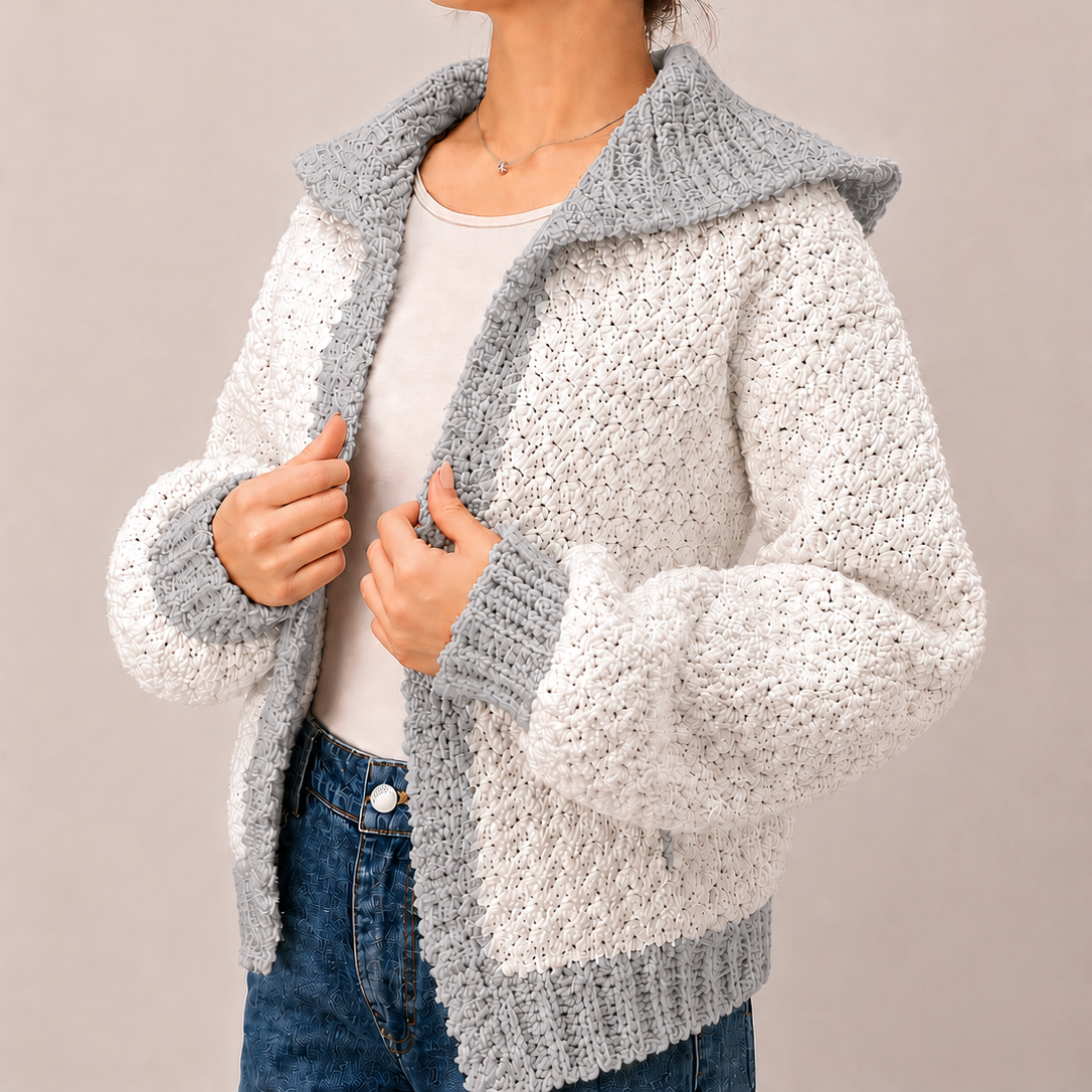 Streetwise - Crochet Bomber Hoodie Cardigan