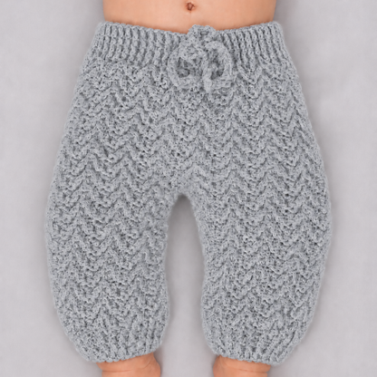 Mini Jogger - Crochet Baby Jogger Pants with Drawstring Waist