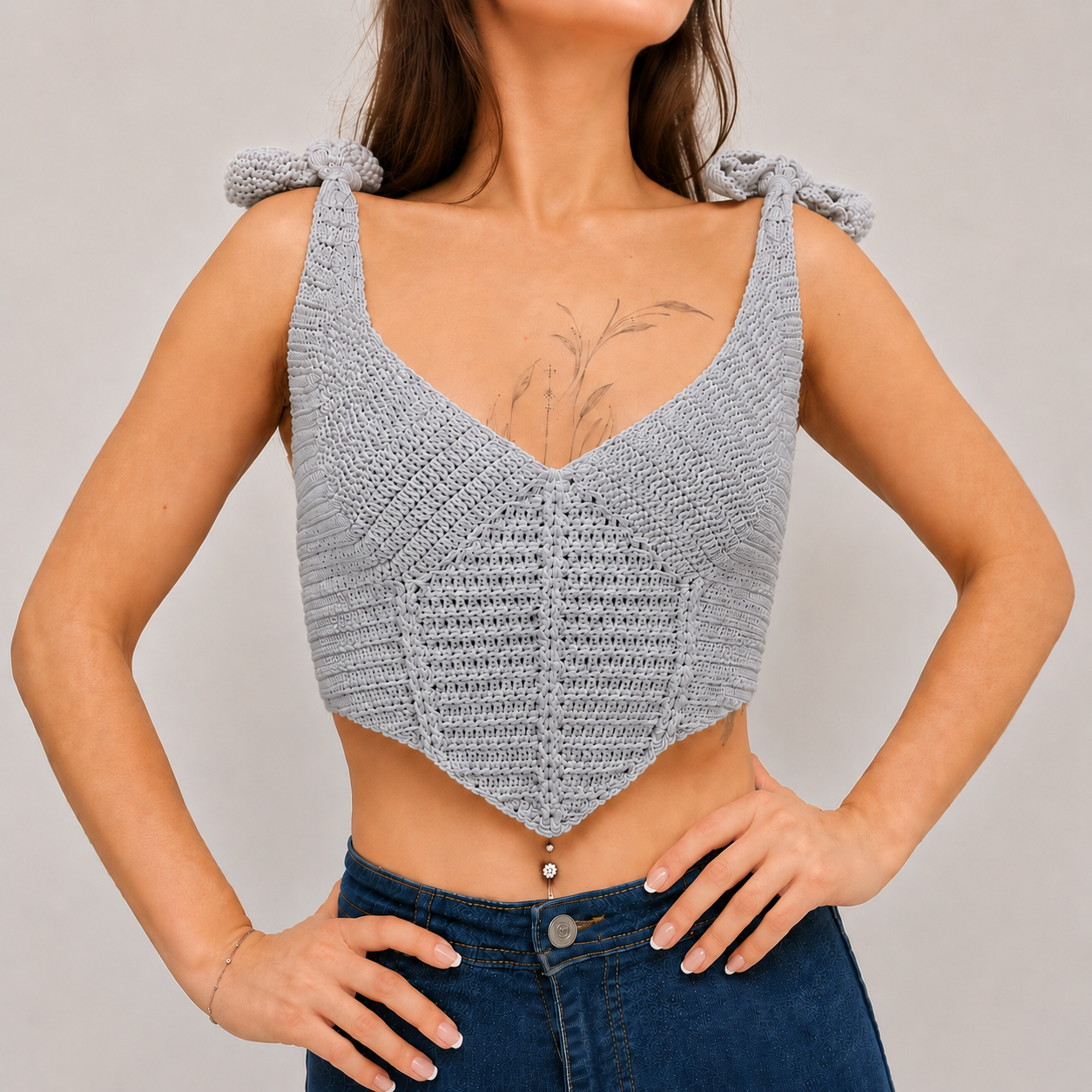 Curves - Crochet Corset Bralette Top