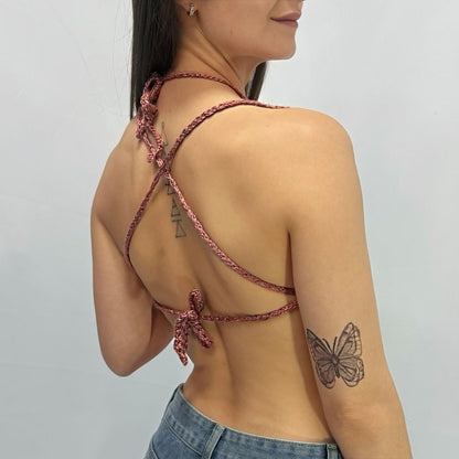 Spread Your Wings - Crochet Butterfly Halter Top