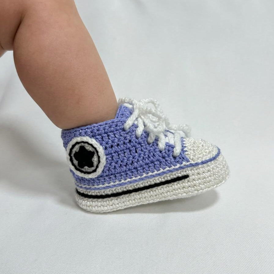 Tiny Kicks - Crochet Baby High-Top Sneakers