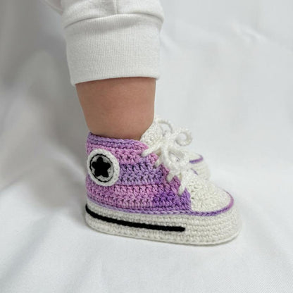 Tiny Kicks - Crochet Baby High-Top Sneakers