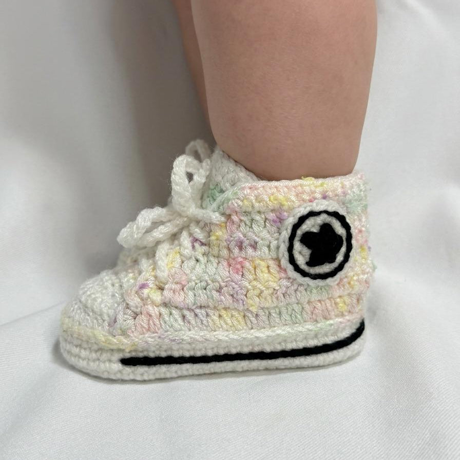 Tiny Kicks - Crochet Baby High-Top Sneakers