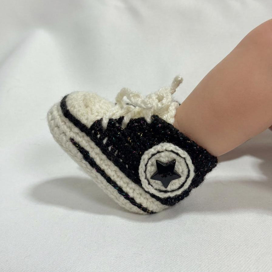 Tiny Kicks - Crochet Baby High-Top Sneakers