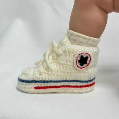 Tiny Kicks - Crochet Baby High-Top Sneakers