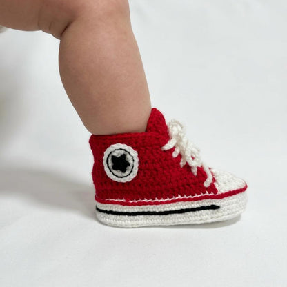 Tiny Kicks - Crochet Baby High-Top Sneakers