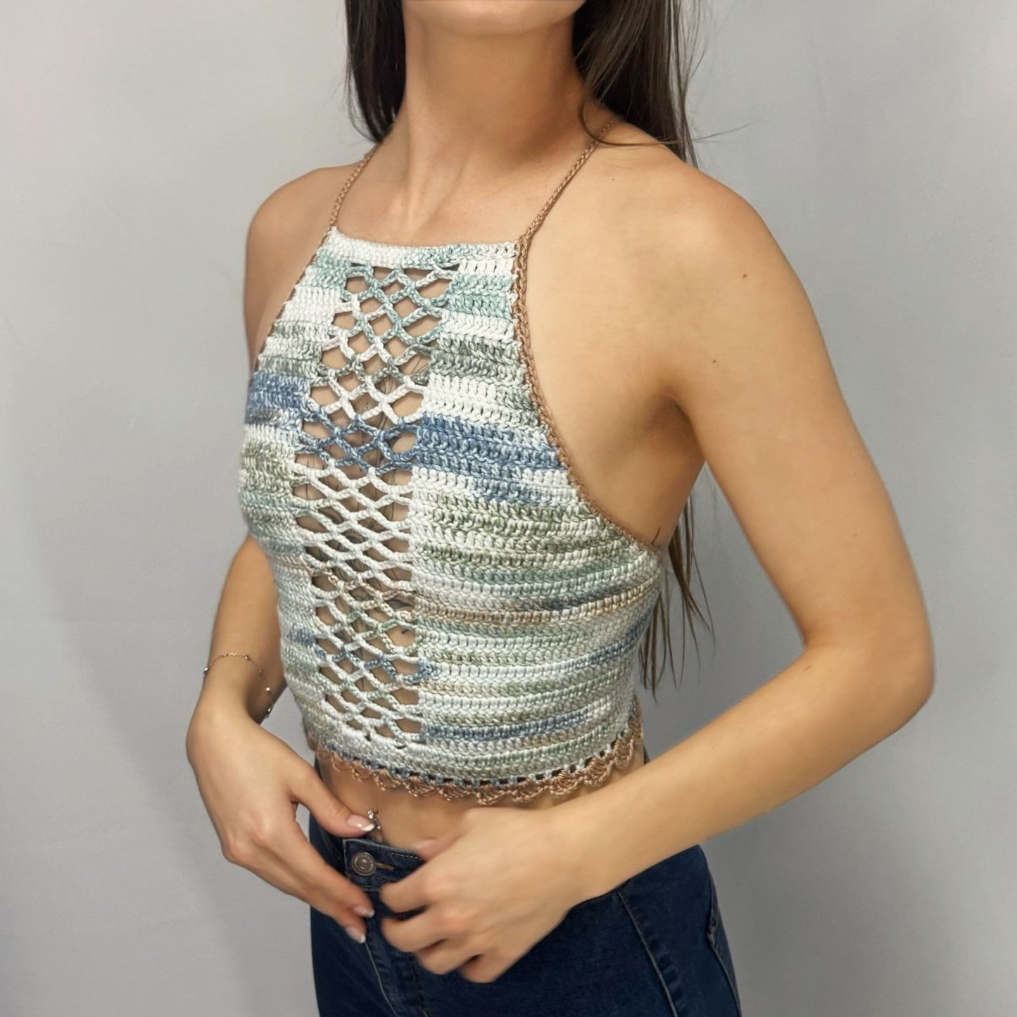 Wild Spirit - Crochet Viper Bralette Halter Top